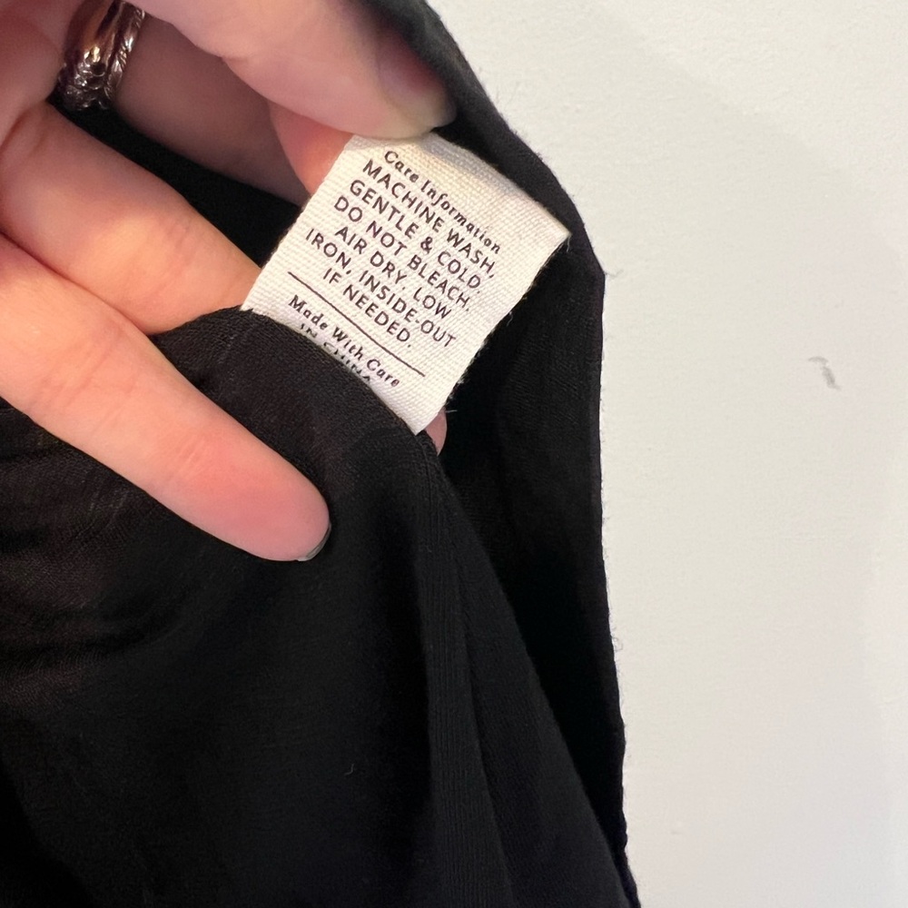 Brass the tank maxi dress sleeveless black jersey stretch pockets small - Picture 14 of 15